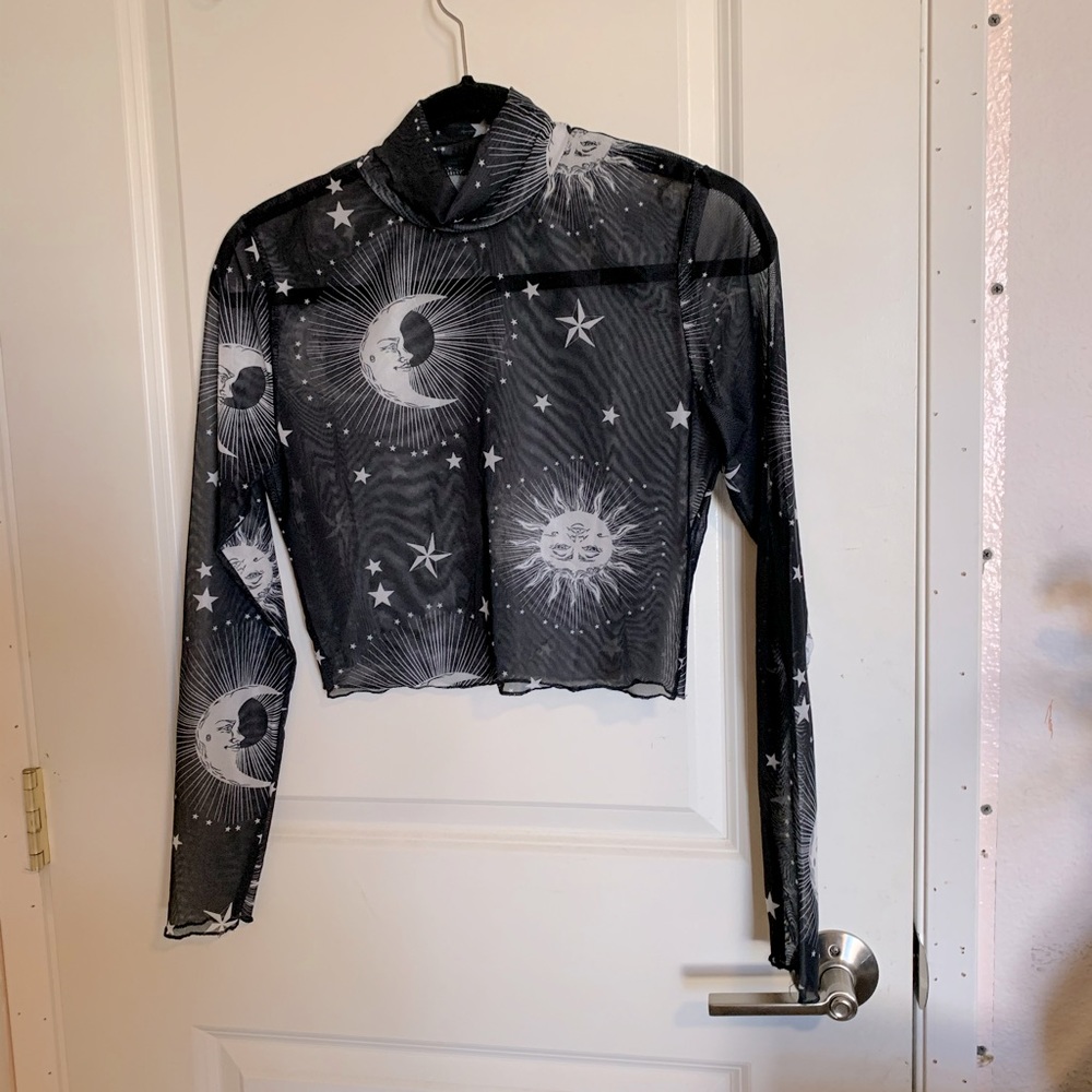 Celestial mesh blouse